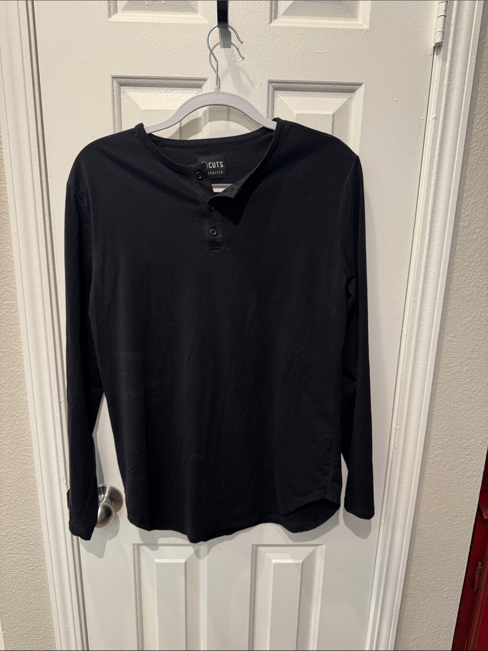 Cuts Clothing Black Long-Sleeve Henley